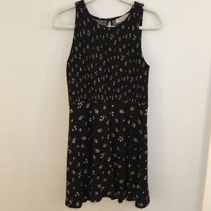 LOFT smocked a-line floral dress